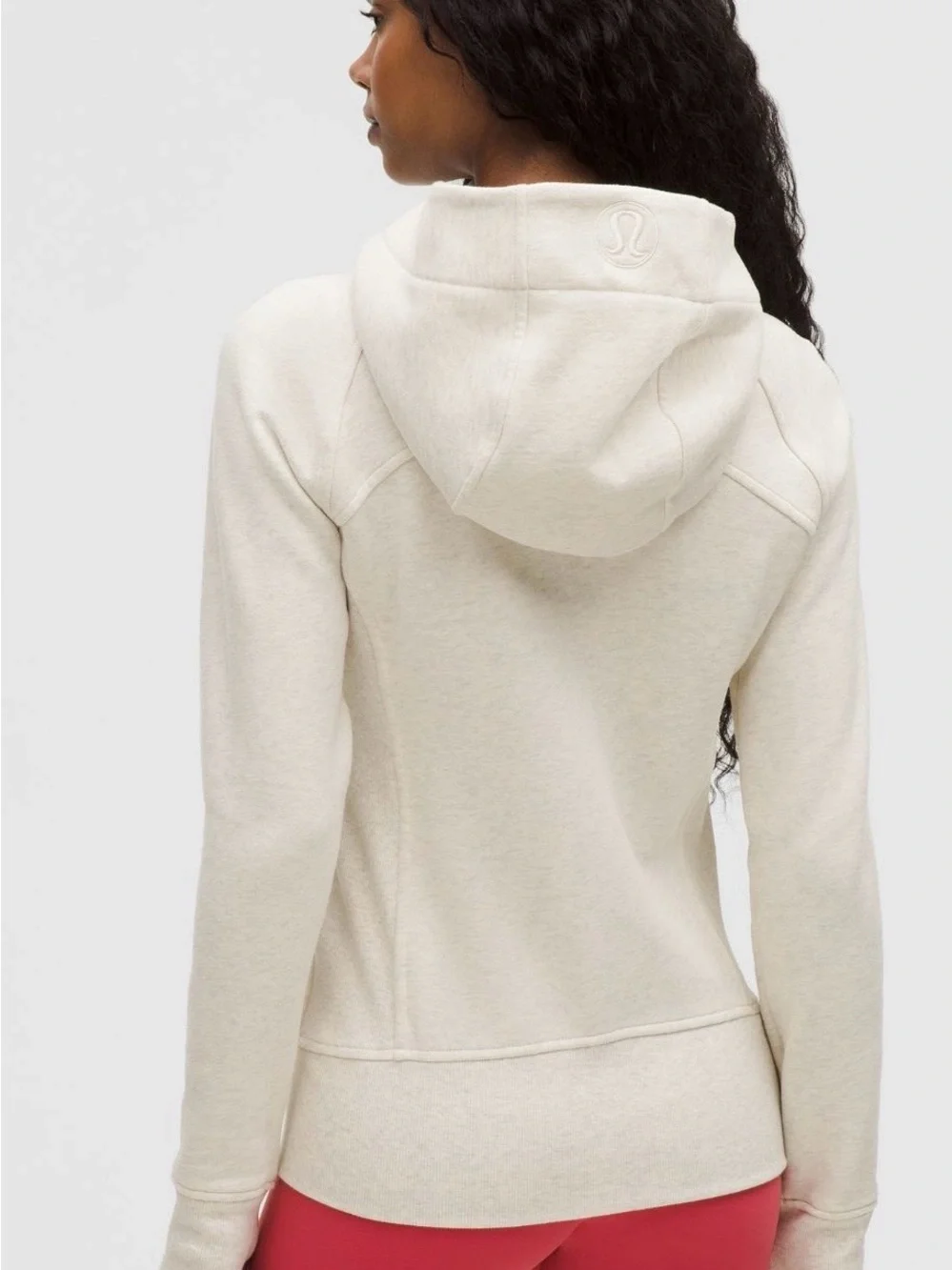 NWT lululemon athletica women’s cream Scuba Full-Zip Hoodie sweatshirt sz 8